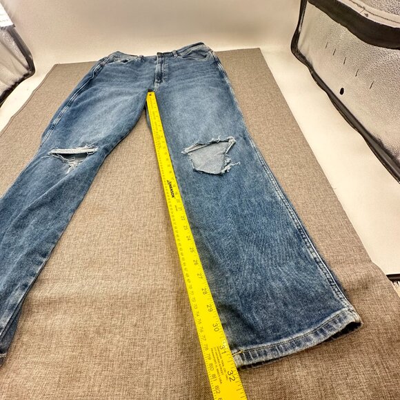 NEW! Arizona Jeans 90's Curvy Straight Highest Rise Sz 19 Ripped Distressed - Picture 7 of 13
